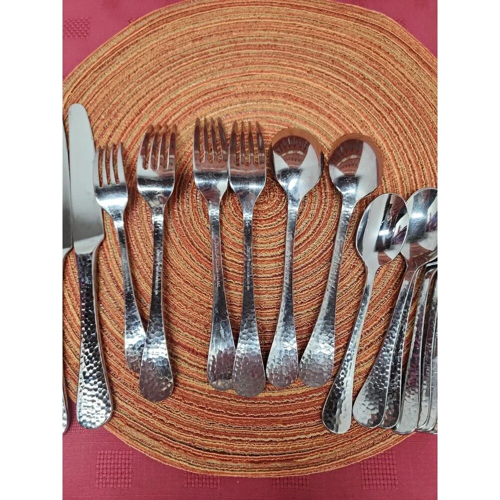 Gingko Lafayette Flatware Assorted 15 Pieces 18/0 Stainless Steel Mirror Finish